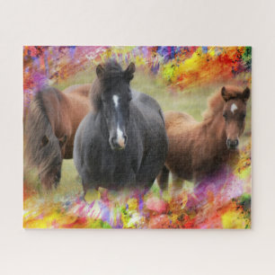 Horses Colours Jigsaw Puzzle