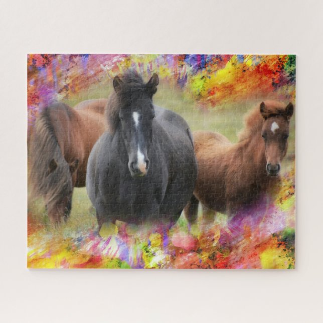 Horses Colours Jigsaw Puzzle (Horizontal)