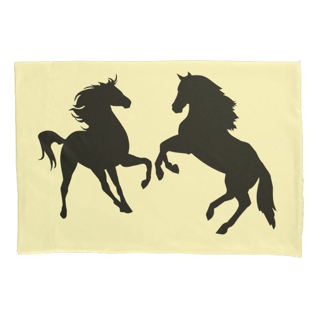 Horses Couple Pillow Case - Your Colors (Front)