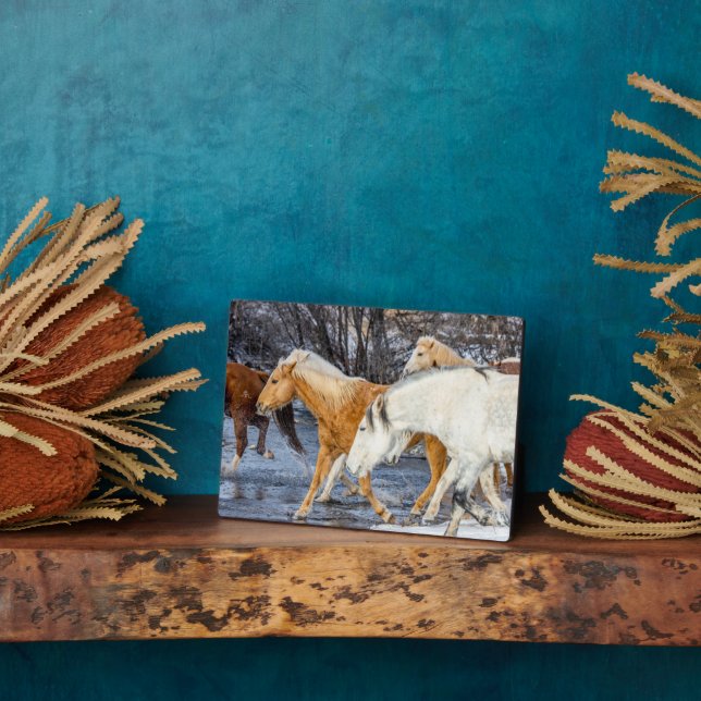 Horses Crossing the Stream Plaque (Side)