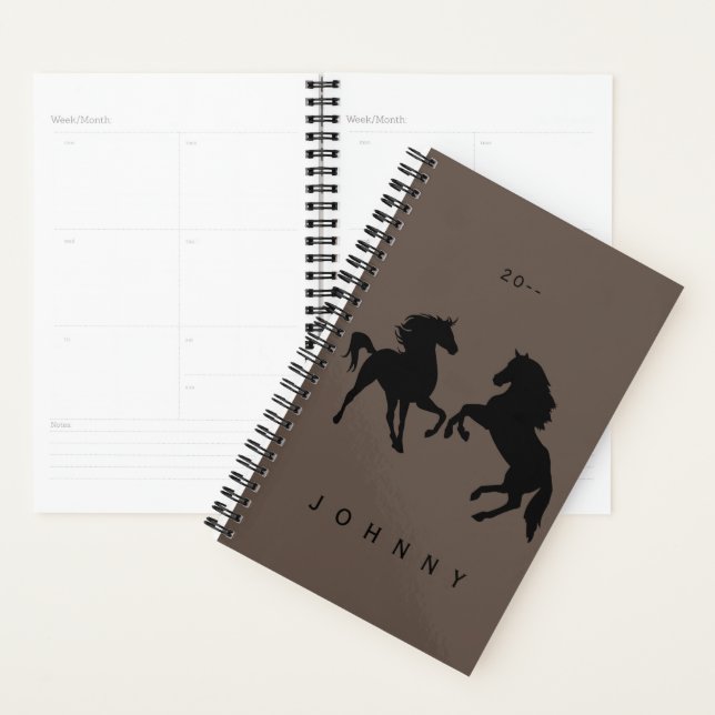 Horses - Customisable + Add Your Text / Name Planner (Display)