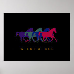horses décor print