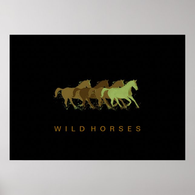 horses décor wall poster (Front)