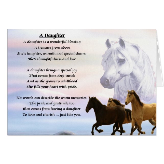 Horses Design - Daughter poem (Front Horizontal)