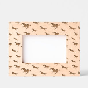 Horses Design Etched Picture Frame