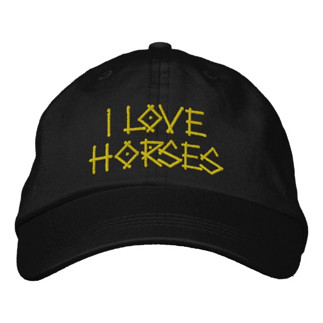 HORSES EMBROIDERED HAT (Front)
