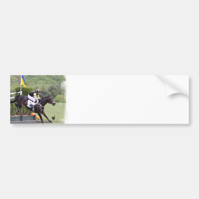 Horses Eventing  Bumper Sticker (Front)