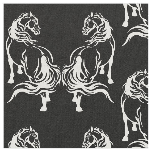horses fabric (Close Up)