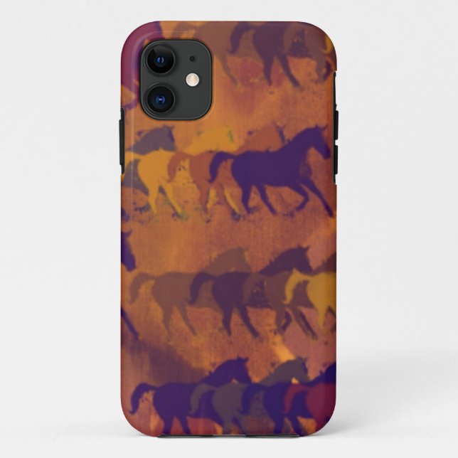 horses farm pattern Case-Mate iPhone case (Back)