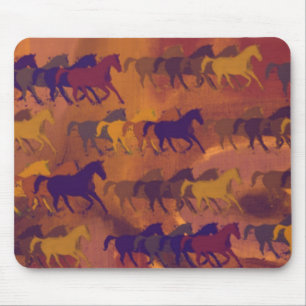 horses farm pattern mouse pad