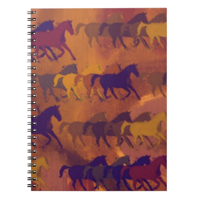 horses farm pattern notebook (Front)