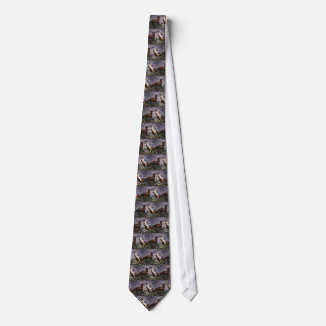 Horses Farm Ranch Nature Western Destiny Art Tie (Front)