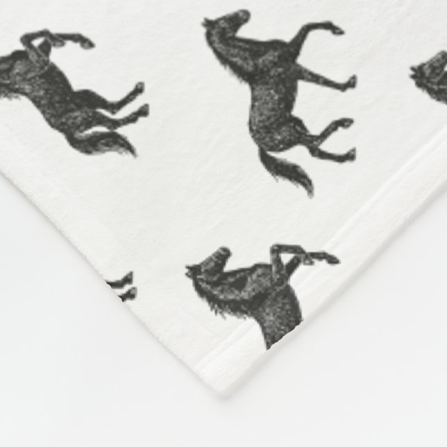 Horses Fleece Blanket (Corner)