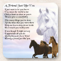 Horses - Friend Poem Coaster