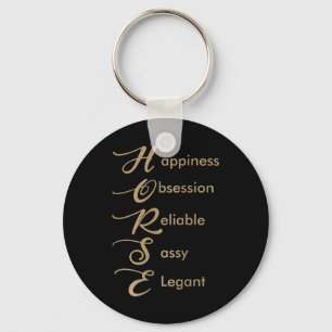 Horses Funny Horseback Riding Horse Lover Horse Key Ring