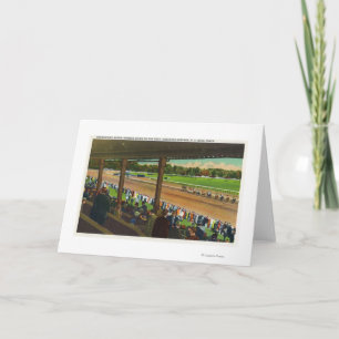 Horses Going to the Post at Race Track Card