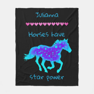 Horses Have Star Power   Fleece Blanket