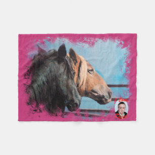 Horses/Horses/Horses Fleece Blanket