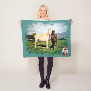 Horses/Horses/Horses Fleece Blanket