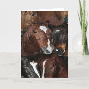 Horses, Horses, Horses Greeting Cad Card