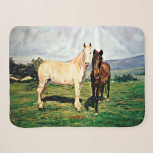 Horses/Horses/Horses Sherpa Blanket