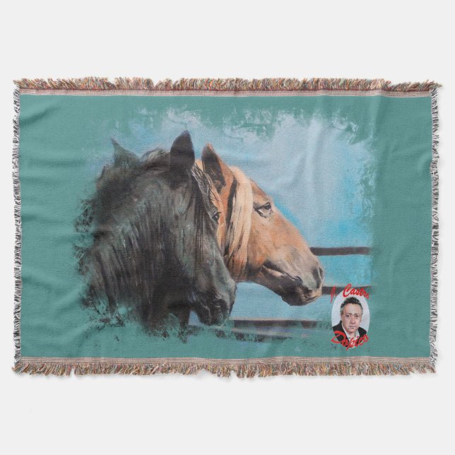 Horses/Horses/Horses Throw Blanket (Front)