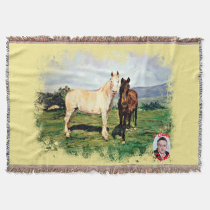 Horses/Horses/Horses Throw Blanket