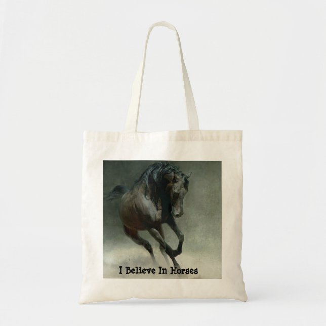 Horses I Believe Tote Bag (Front)