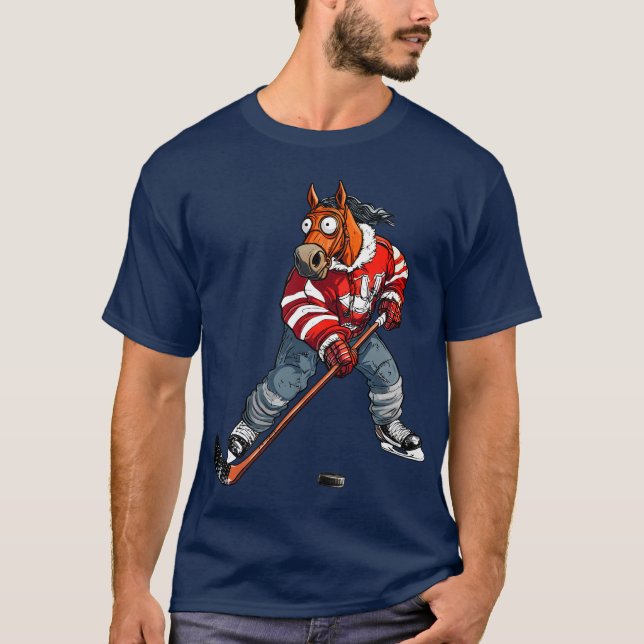 Horses Ice field hockey player / Ice field hockey  T-Shirt (Front)