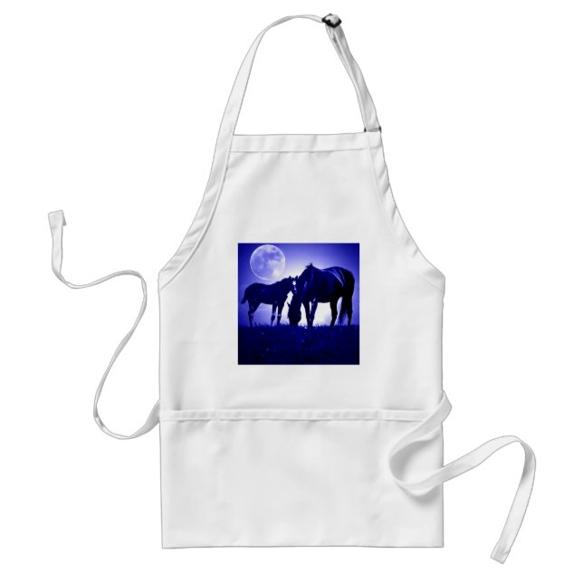 Horses in Blue Night Standard Apron (Front)