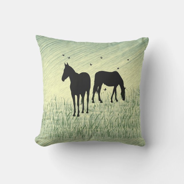 Horses in Field Cushion (Front)
