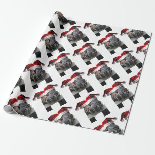 Horses in Santa Claus Hats Wrapping Paper