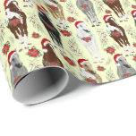 Horses in Santa Hats Christmas Wrapping Paper<br><div class="desc">Horses in Santa Hats Christmas Wrapping Paper. Paper Colour is Yellow. Available in multiple colours,  sizes and two finishes. www.hotpocketgraphics.com</div>