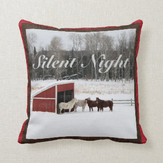 Horses in Snow pillow
