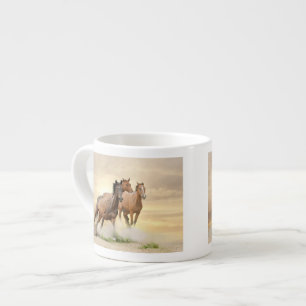 Horses In Sunset Espresso Cup