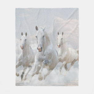 Horses in the clouds      fleece blanket