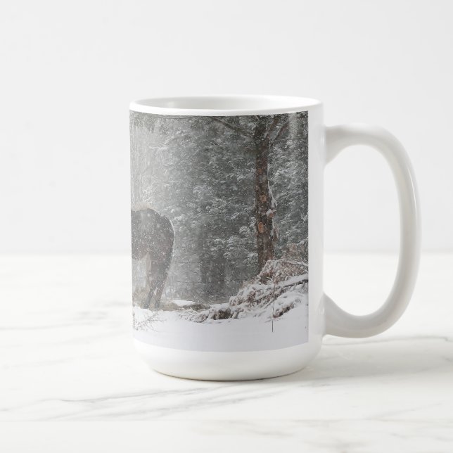 horses in the snow mug (Right)