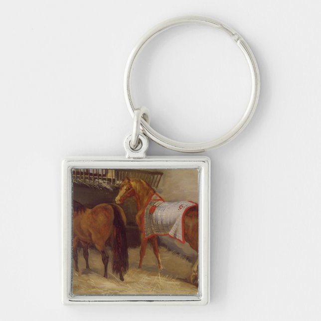 Horses in the Stables Key Ring (Front)