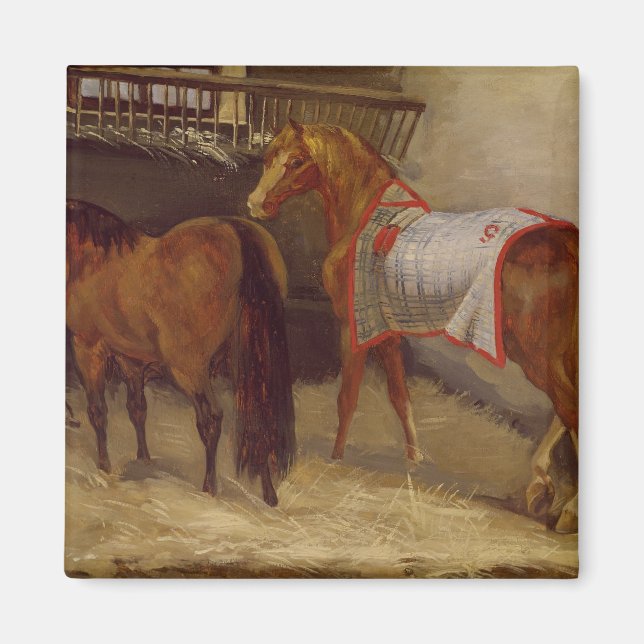 Horses in the Stables Magnet (Front)