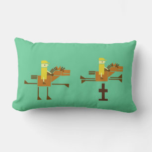 Horses jumping lumbar cushion