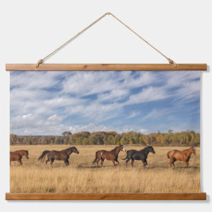 Horses Just Outside Grand Teton National Park Hanging Tapestry