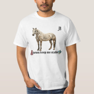 "Horses Keep Me Stable" Customisable Men's T-Shirt