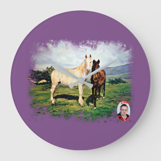 Horses Large Clock (Front)