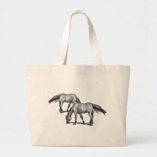 Horses Large Tote Bag
