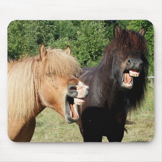 Horses Laughing Mouse Pad (Front)