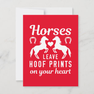 Horses Leave Hoof Prints On Your Heart Holiday Card