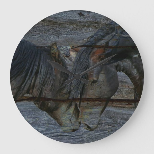Horses Love Large Clock (Front)