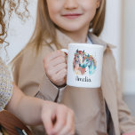 Horses Lover Watercolour Custom Name Kids Coffee Mug<br><div class="desc">Horses Lover Watercolour Custom Name Kids
This customisable watercolour mug is the perfect Christmas or Birthday gift for a child who loves,  rides and dreams about horses. Add the young equestrian's name to make it even more special.</div>
