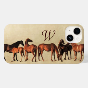 HORSES /MARES AND FOALS Monogram Case-Mate iPhone 14 Case