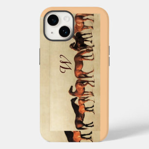 HORSES /MARES AND FOALS Monogram iPhone 14 Case